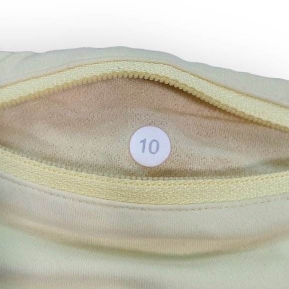 Lululemon women run shorts yellow gingham size 10 - Picture 8 of 9